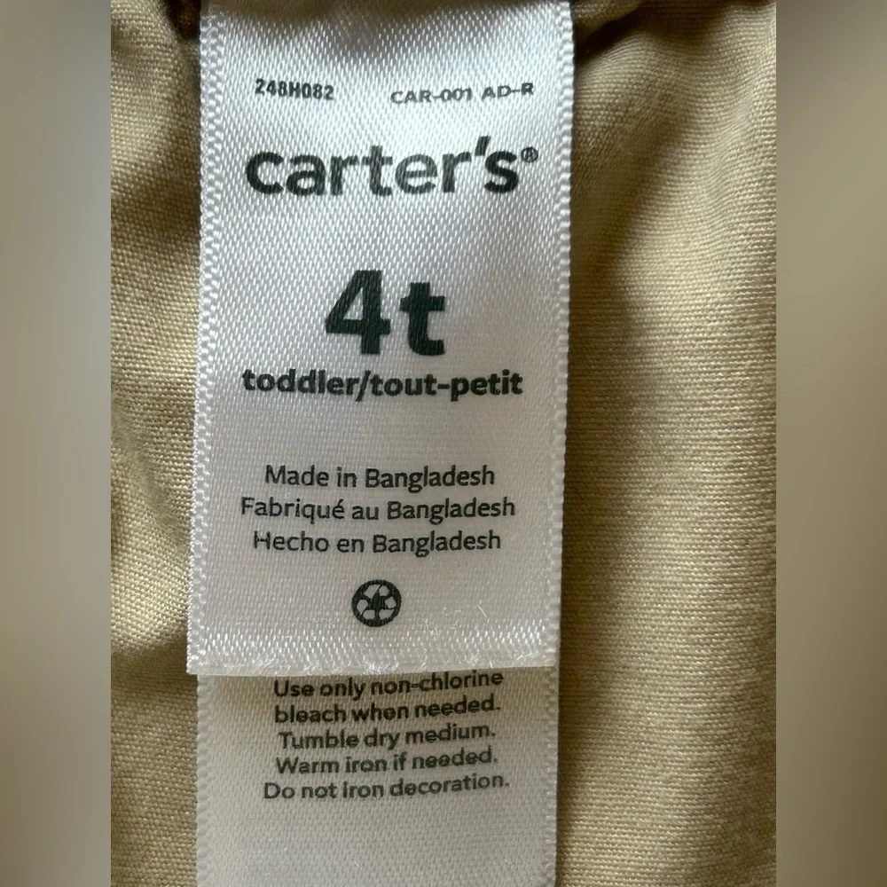 Carter’s Toddler Boys Tan Pull-On Shorts with Pockets Size 4T